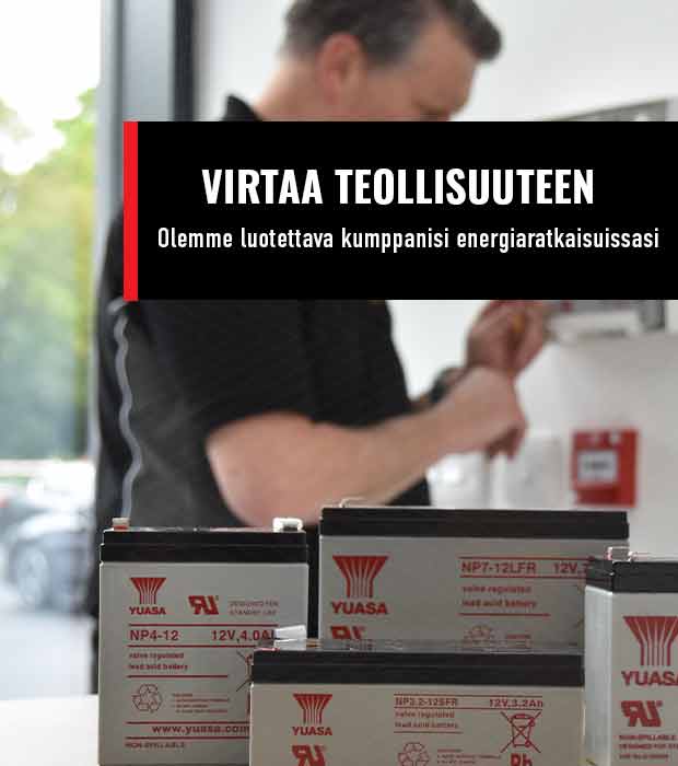 teollisuusakut, paikallisakut, akkuratkaisut yrityksille